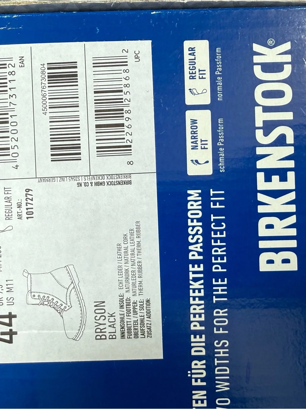 Birkenstock Black Bryson Men’s Lace-Up Boots Size EU44